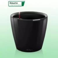 Кашпо с автополивом Lechuza CLASSICO Premium 28 LS черное D28 H26 см