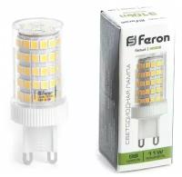 Лампа светодиодная Feron LB-435 38150, G9, JCD9, 11 Вт, 4000 К