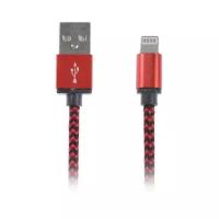 Data-кабели Luazon Home Кабель LuazON, Lightning - USB, 1 А, 1 м, оплётка нейлон, красный