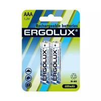 Аккумулятор Ni-Mh 600 мА·ч 1.2 В Ergolux Rechargeable batteries AAA 600, в упаковке: 2 шт