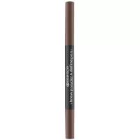 Essence Контурный карандаш и пудра для бровей 2в1 Brow Powder&Define Pen 02