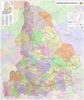 настенная карта Свердловской области 105 х 125 см (на баннере)
