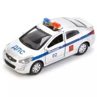 Легковой автомобиль ТЕХНОПАРК Hyundai Solaris полиция (SOLARIS-POLICE), 12 см, белый