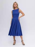 Платье василькового цвета длины миди в стиле ретро, 1001dress, размер 40, 0100532VS06