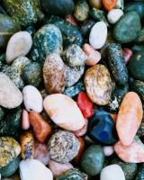 Галька черноморская цветная, природный камень 1кг