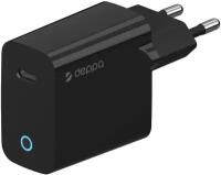 Сетевое зарядное устройство Wall Charger USB-C, Power Delivery, 20Вт, черный, Deppa, Deppa 11429