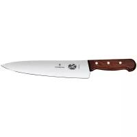 Нож кухонный Victorinox Rosewood (5.2000.25G) стальной разделочный лезв.250мм прямая заточка коричне