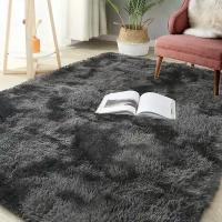 Ковер, мягкий и пушистый. Fluffy Carpet. 200х160. Темно серый