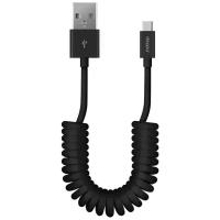 Дата-кабель USB - Type-C, витой, 1.5м, черный, крафт, Deppa 72278-OZ