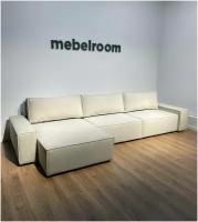 Диван кровать, серый, угловой, еврокнижка, 350х160х80 см, mebelroom
