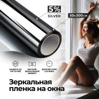 Зеркальная тонировка SILVER, 50х300 см