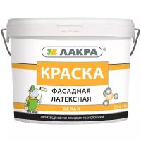 Краска латексная Лакра фасадная матовая белый 6.5 кг