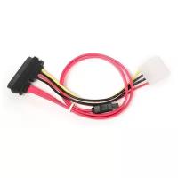 Кабель combo SATA Cablexpert CC-SATA-C1 интерфейсный комбинированый SATA(7+15) на Molex + SATA - 0.35 + 0.15 метра