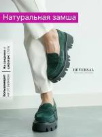 Лоферы Reversal, размер 40, зеленый, черный