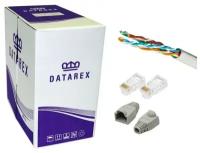 Кабель витая пара Datarex (DR-140017) U/UTP, CU (медь) 4х2х24AWG CAT5e Ø 0,51мм, PVCLS нг(А)-LSLTx / белый - 30м