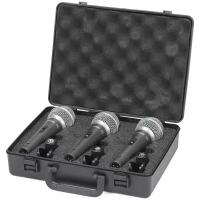 Samson Q6 3-pack, разъем: XLR 3 pin (M), черный/серебристый, 3 шт