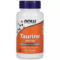 Аминокислотный комплекс NOW Taurine 500 mg, нейтральный, 100 шт