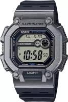 Наручные часы CASIO Standard CASIO W-737H-1A2 мужские электронные наручные часы с секундомером, двойным временем и таймером с вибросигналом