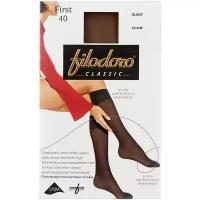 Эластичные капроновые женские гольфы Filodoro Classic FIRST 40 gambaletto