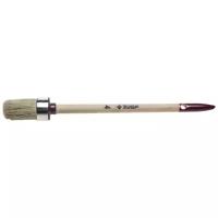 ЗУБР универсал 25мм, светлая натуральная щетина, деревянная ручка, Круглая кисть, мастер (01501-25)