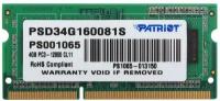 Оперативная память Patriot Memory SL 4 ГБ DDR3 1600 МГц SODIMM CL11 PSD34G160081S