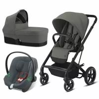 Коляска 3в1 Cybex Balios S Lux Soho Grey (с адаптером и дождевиком)