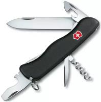 Нож Victorinox Picknicker, 111 мм, 11 функций, с фиксатором лезвия чёрный