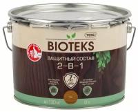 Декоративный лессирующий защитный состав 2-в-1 Bioteks для дерева Тик 9л