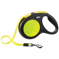 Поводок-рулетка Flexi New Neon tape M 5m 25kg yellow