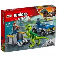 Конструктор LEGO Juniors 10757 Грузовик спасателей для перевозки Раптора, 70 дет