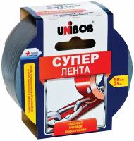 Клейкая супер-лента армированная Unibob, 50мм*25м, серая, 44265