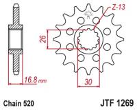 Звезда ведущая (передняя) JT 1269.16 520