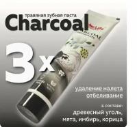 SolarLife Herbal Charcoal Аюрведическая Зубная Паста Уголь с натуральными ингредиентами, 3 шт. по 100 гр