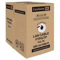 Кабель ExeGate FUTP4-C5e-CU-S24-OUT-PE-BK-305, 305 м, черный