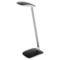Лампа офисная светодиодная EGLO Cajero 95696, 4.5 Вт, цвет арматуры: серый, цвет плафона/абажура: черный