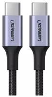 Кабель UGreen US316 USB Type-C - USB Type-C, 1.5 м, 1 шт., черный