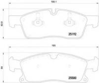 К-т торм. колодок Fr MB Brembo P50109