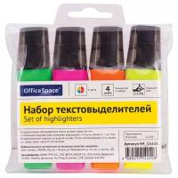 OfficeSpace Набор текстовыделителей, 4 шт. (H4_16451)