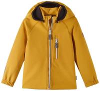 Куртка Reima демисезонная, мембрана, водонепроницаемость, подкладка, съемный капюшон, манжеты, карманы, капюшон, размер 98, оранжевый