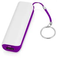 Портативное зарядное устройство (power bank) Basis, 2000 mAh, белый/фиолетовый