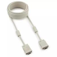 Кабель VGA Premium Cablexpert CC-PPVGA-5M, 15M/15M, 5.0 м, двойной экран, ферритовые кольца