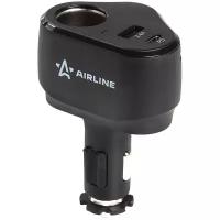 Прикуриватель-разветвитель 1 гнездо + Type-C PD + 1USB 2.4A 30Вт PRO AIRLINE AEBD033