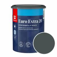 Краска моющаяся Tikkurila Euro Extra 20 RAL 7026 (Гранитовый серый - Granite grey) 0,9 л