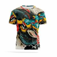 Футболка мужская 3D / Популярные иллюстрации / Модные Dsquared tattoo DRAGON