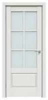 Дверь межкомнатная, Модель 640 ПО, Цвет Белоснежно матовый, Стекло satinato, 700x2000мм, Комплект