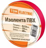 Изолента ПВХ 0,13*15мм Красная 20метров TDM