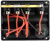 Панель бортового питания 3 переключателя, разъем прикуривателя, индикация, автоматы