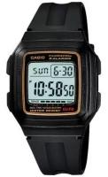 Наручные часы CASIO Vintage F-201WA-9A, золотой, черный