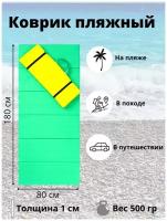 Коврик пляжный складной 80*180см для песка и гальки