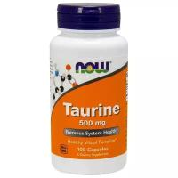 Аминокислота NOW Taurine 500 mg, нейтральный, 100 шт